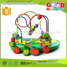 Brinquedos de madeira promocionais de madeira brinquedos de brinquedos OEM coloridos brinquedos de frutas esclarecedor para crianças EZ3022